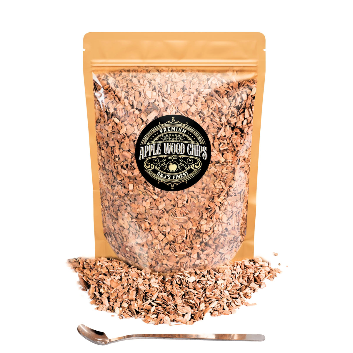 G & J's Finest apple wood chips for cocktail smoker in gift bag, aroma ready