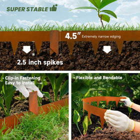 GJWCVL no-dig installation with edging and clips enables quick borders.
