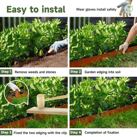 GJWCVL edging provides a sturdy border for lawns and planting beds.