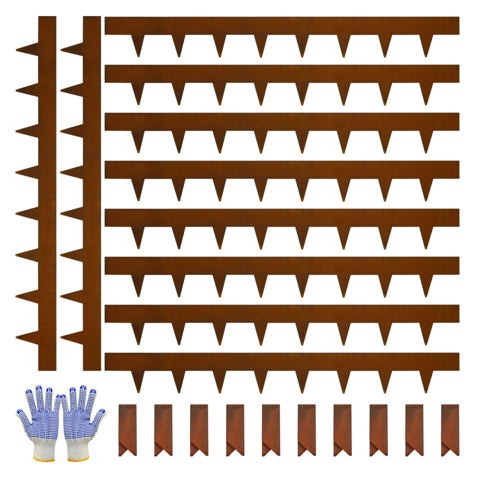 GJWCVL corten steel edging with a pre-rusted finish for durable, low-maintenance borders.