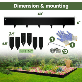 GJWCVL lawn border edging with sturdy clips for stable borders