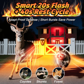 G-Jyuncyou Solar Coyote Deterrent Lights humane deterrent around chicken coop perimeter