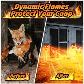 G-Jyuncyou Solar Coyote Deterrent Lights easy installation on fence posts or walls