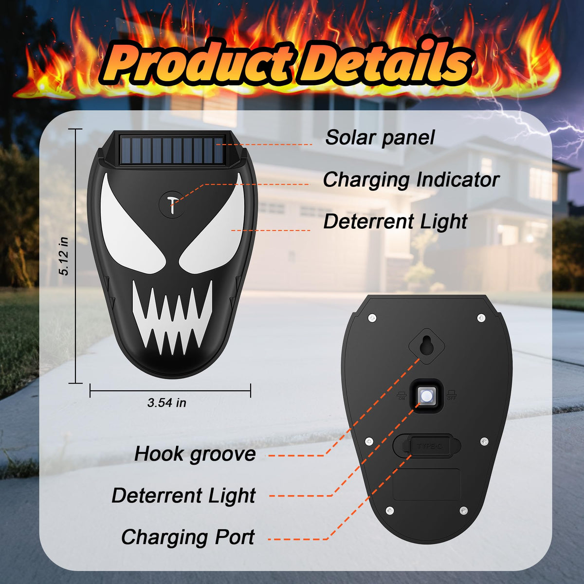 G-Jyuncyou Solar Coyote Deterrent Lights yard and garden protection against raccoons