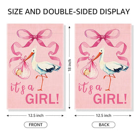 Gkodw birth announcement yard sign for outdoor use, welcoming guests.