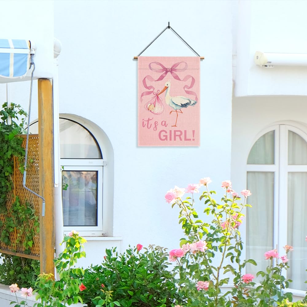 Gkodw gift-worthy baby shower decor flag for indoor or outdoor display.