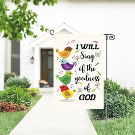 Gkodw outdoor flag on stand, easy display for yard and porch.