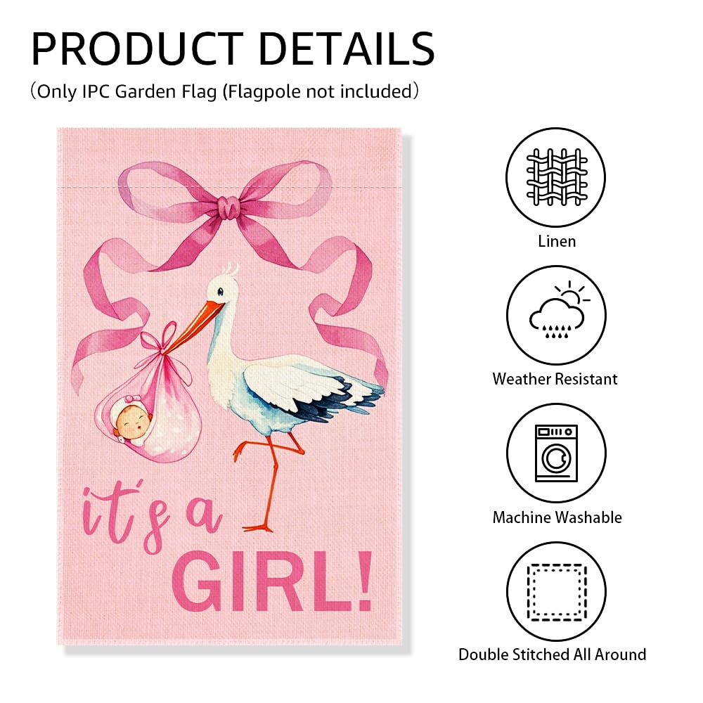 Gkodw pink double-sided flag for high visibility in yard or porch.