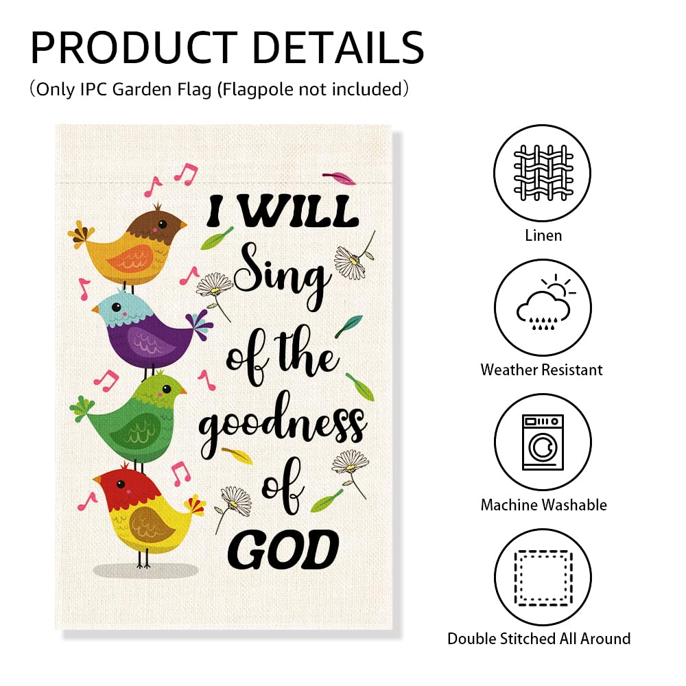 Gkodw garden flag weatherproof linen, durable material withstands outdoor conditions.