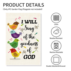 Gkodw garden flag weatherproof linen, durable material withstands outdoor conditions.