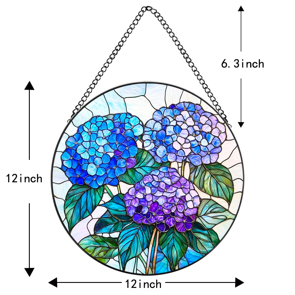 GLACIAURA oil-paint style hydrangea detail brightens sunlit windows