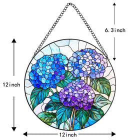 GLACIAURA oil-paint style hydrangea detail brightens sunlit windows
