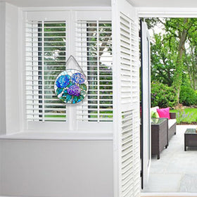GLACIAURA window hanging suncatcher enhances indoor and outdoor spaces
