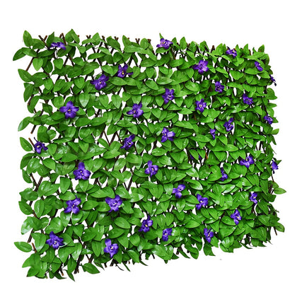 GLANT Expandable Fence Privacy Screen with faux ivy leaves for year round privacy on patios