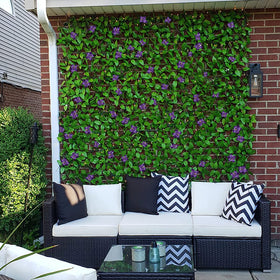 GLANT green leaves resist sun and water, keeping color all year