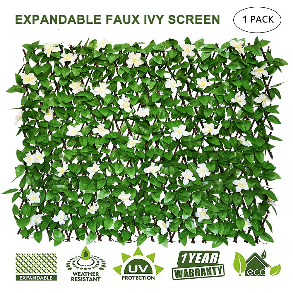 GLANT polyethylene ivy leaves resist sunlight and water.