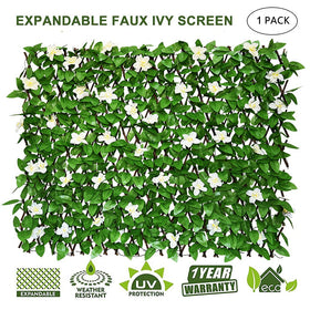 GLANT polyethylene ivy leaves resist sunlight and water.