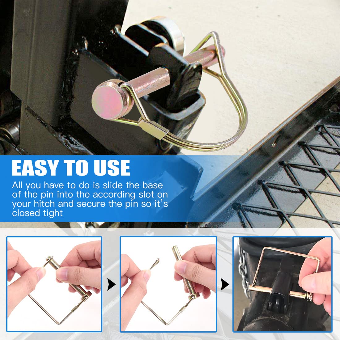 Farm trailer setup using Glarks PTO pins