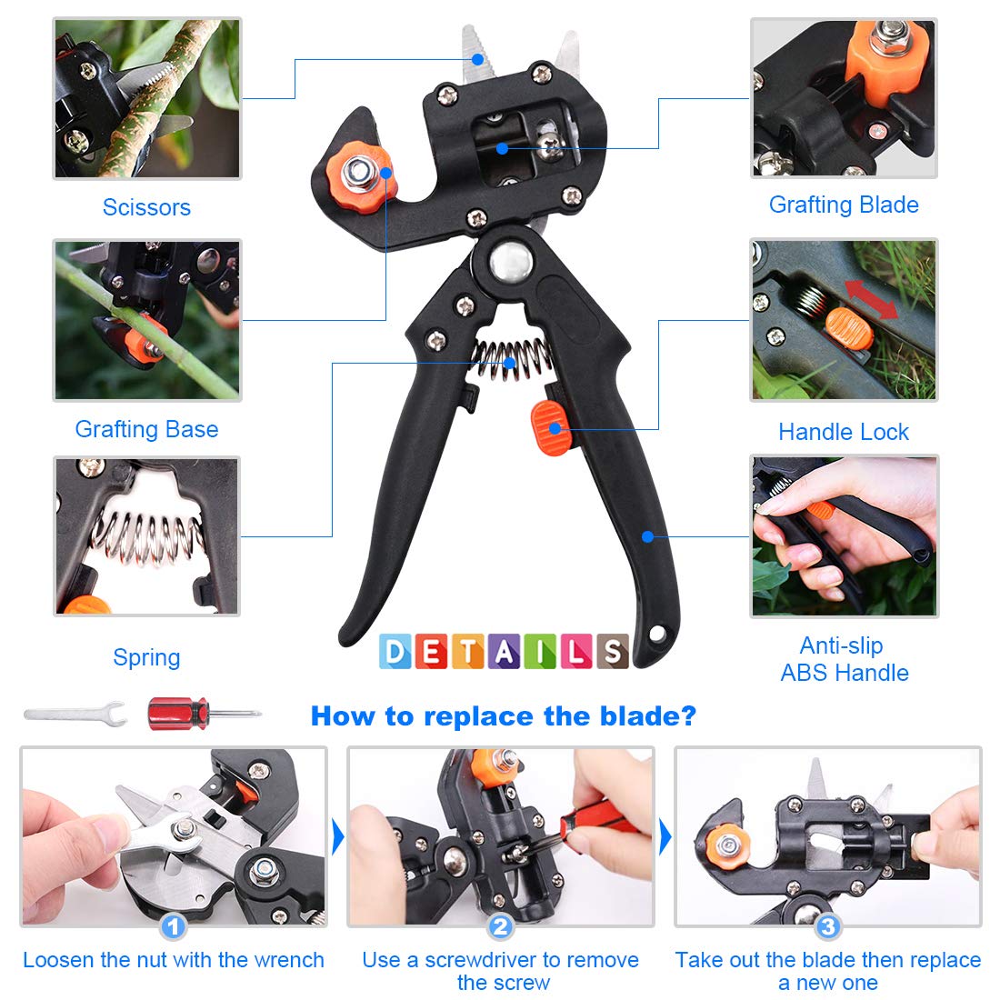 Glarks wrench and screwdriver included for on-site maintenance