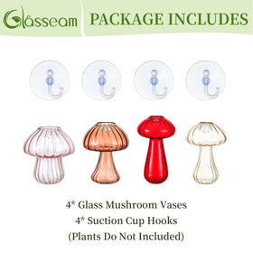 Glasseam gift-ready mushroom planter set suitable for plant lovers.