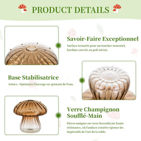 Glasseam office shelf mushroom planter boosts desk greenery
