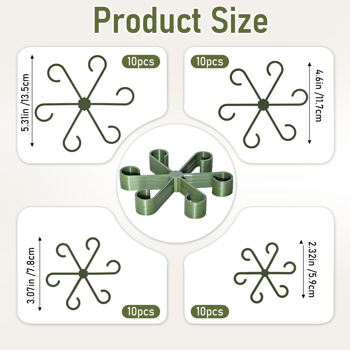 GLCSC plant stem clip around stem provides flexible, tool-free installation