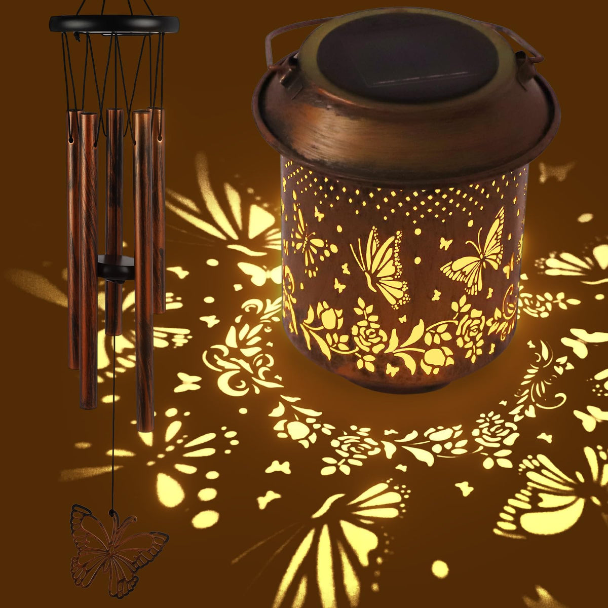 GLDFI lantern suitable for hanging or tabletop display with warm, flicker-free light