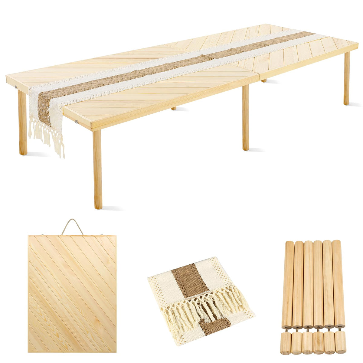 GLDZI folding picnic table open for easy outdoor dining