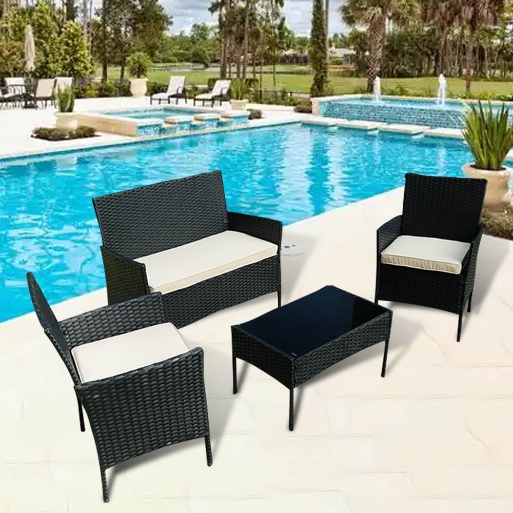 GleamFolly fits most 4-piece wicker rattan sets.