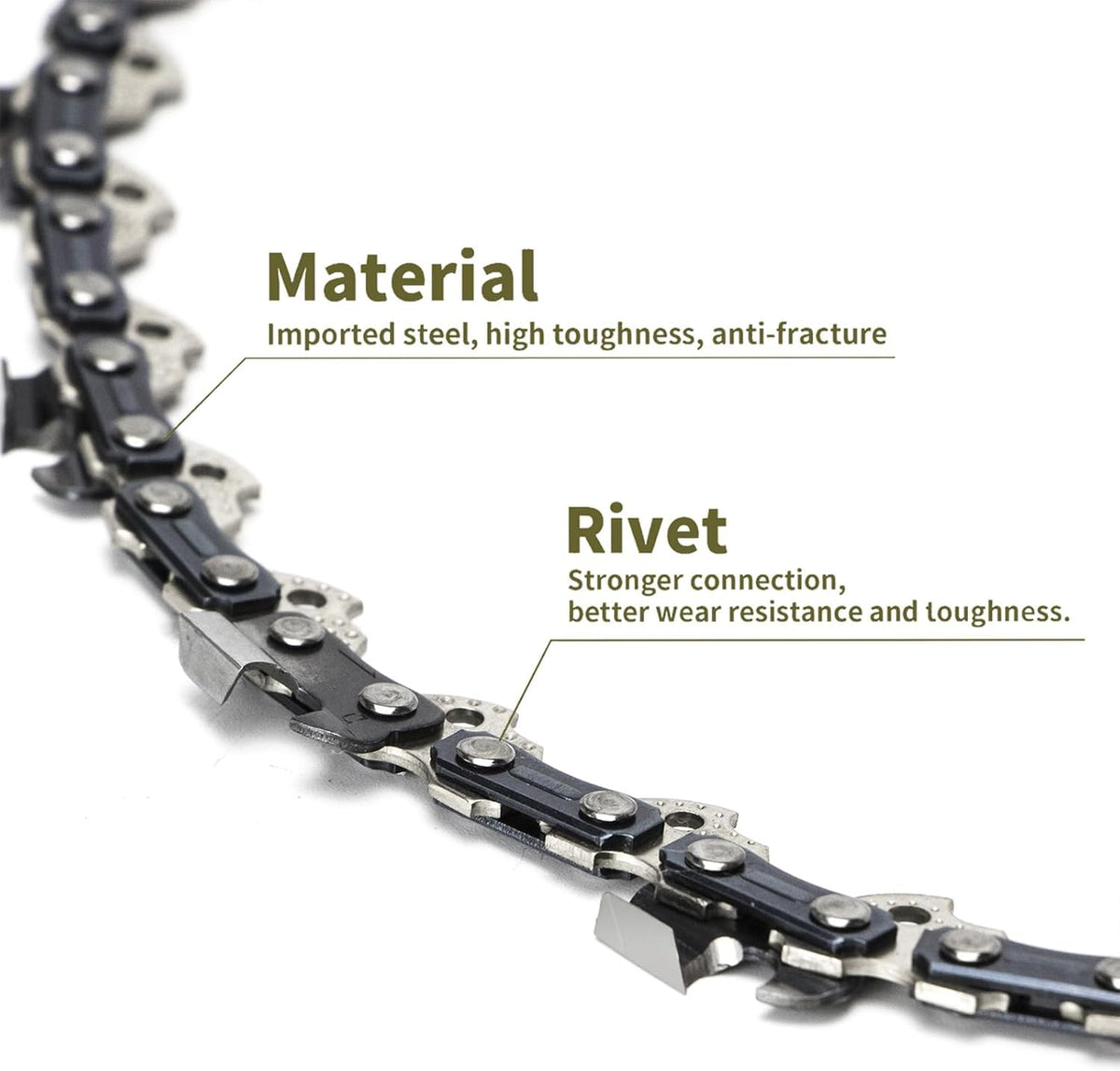 GLECTG premium manganese steel chains resist wear for long-lasting yard tasks.