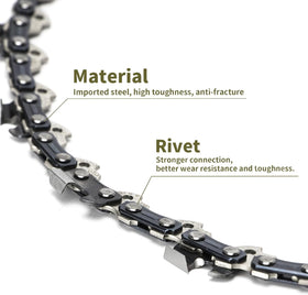 GLECTG premium manganese steel chains resist wear for long-lasting yard tasks.