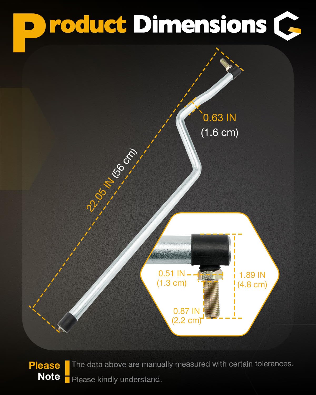 Gledewen durable rust-proof drag link for demanding outdoor use