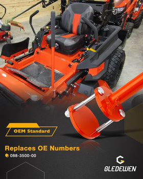 Gledewen Mowers Assist Handle Kit installed on Bad Boy mower for quick-fit