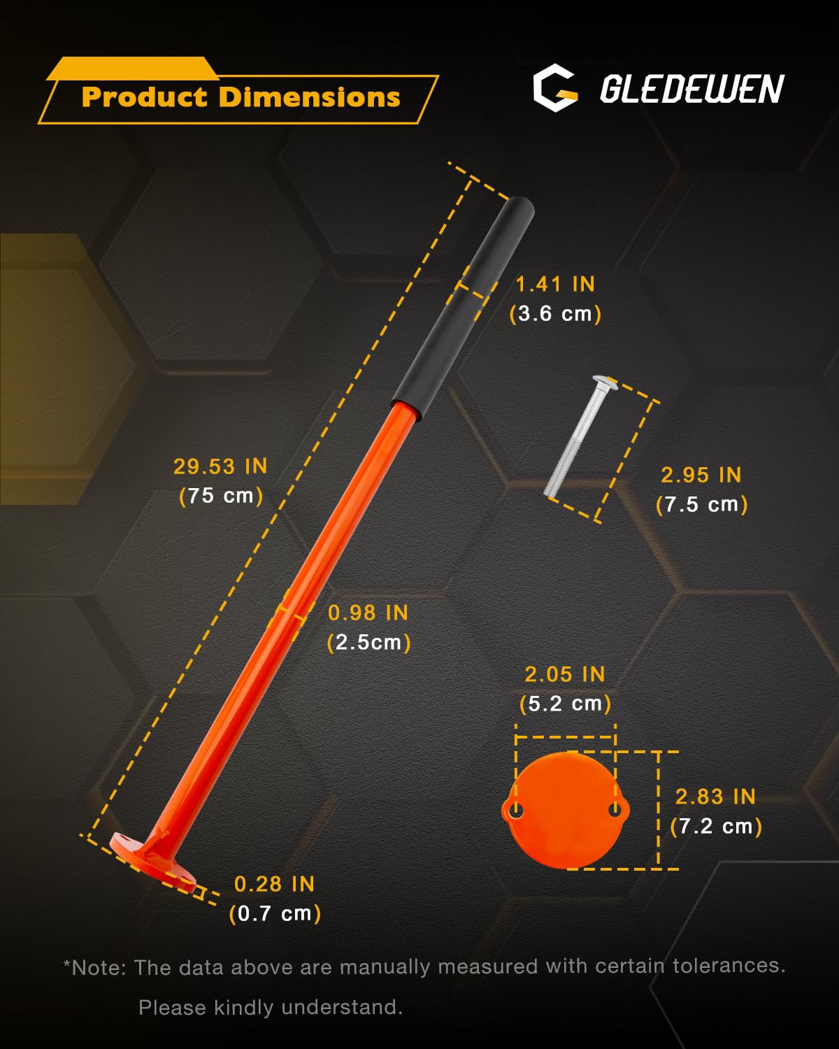 Gledewen Mowers Assist Handle Kit PU foam grip close-up for comfort