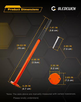 Gledewen Mowers Assist Handle Kit PU foam grip close-up for comfort