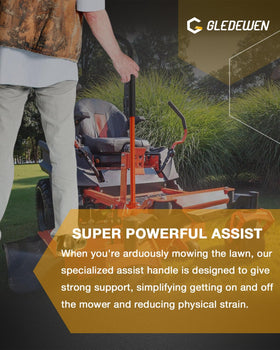 Gledewen Mowers Assist Handle Kit rearview-mirror ready interface for visibility