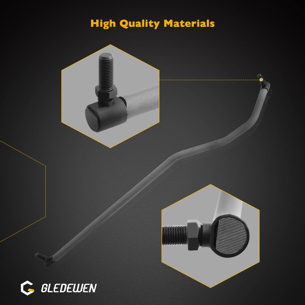 Gledewen steering drag link compatible with AYP for enhanced chassis durability.