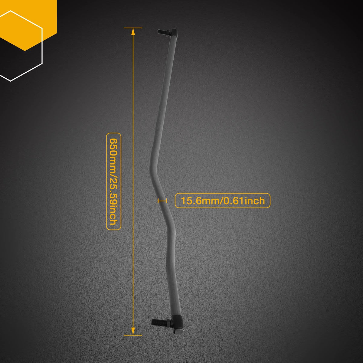Gledewen steering drag link compatible with Husqvarna for reliable steering performance.