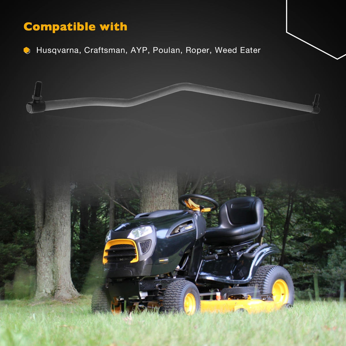 Gledewen steering drag link compatible with Roper improves steering responsiveness.