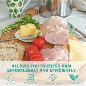 Glendaveny ham-maker press 2lb capacity fits family portions.