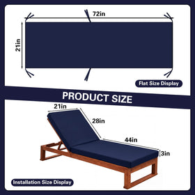 Gleom chaise cushion cover with zipper and ties keeps cushions secure outdoors