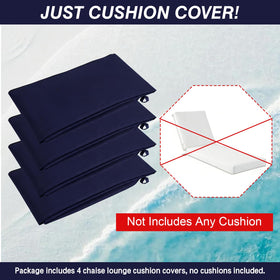 Gleom cushion cover fits 72x21x3 inches for universal outdoor use