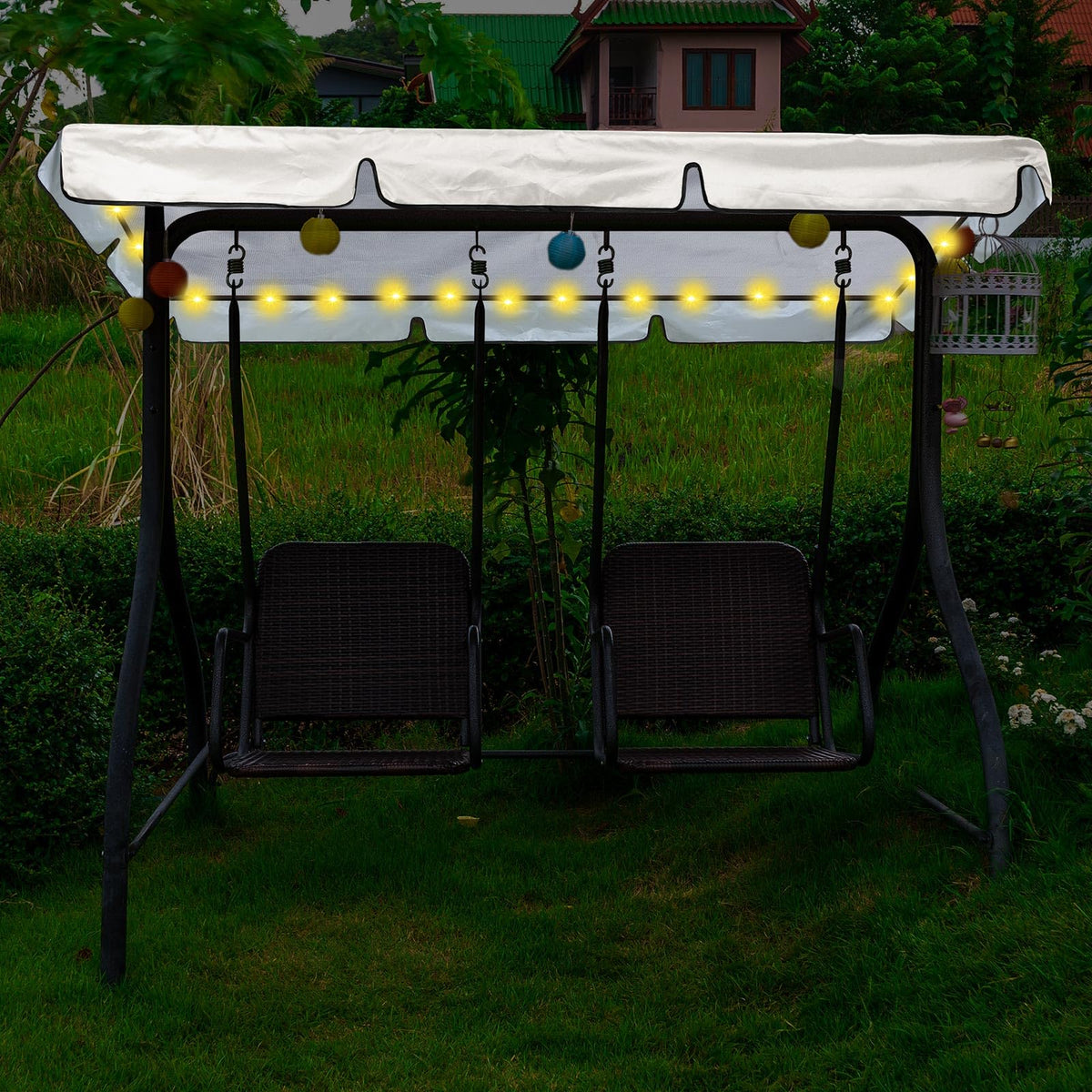 Durable GliCraft polyester fabric used for long lasting outdoor canopy