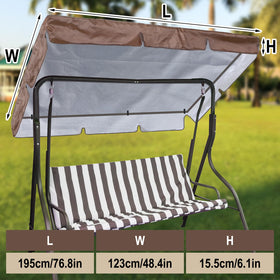 GliCraft LED swing canopy creates night ambience with lighting
