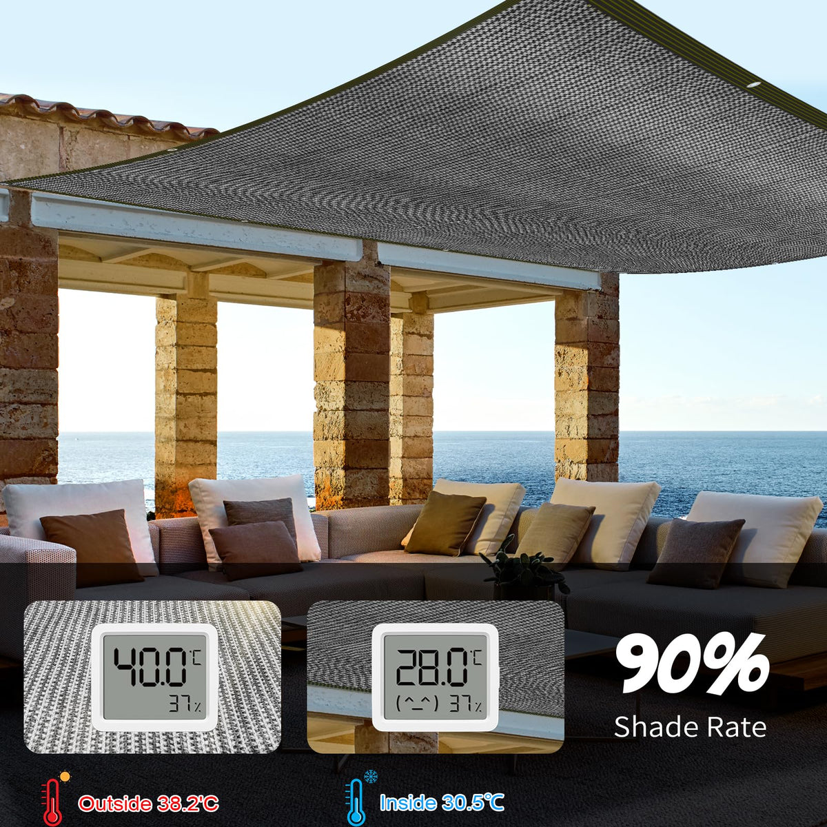Glieskir breathable HDPE shade cloth keeps air moving and sun blocked