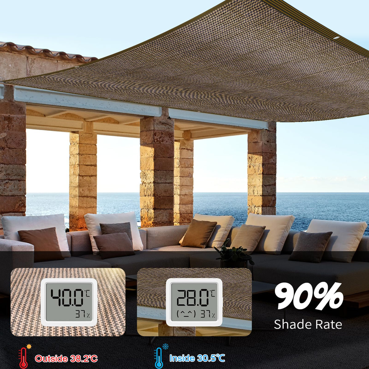 Glieskir shade net demonstrates wind and rain resistance for outdoor use
