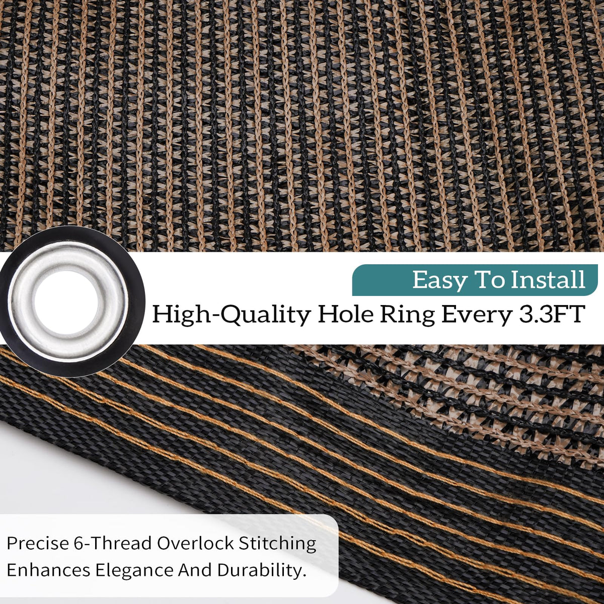 Glieskir shade cloth design promotes drainage and airflow