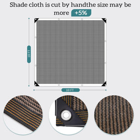Glieskir shade net 10x10 ft provides even cooling across spaces.