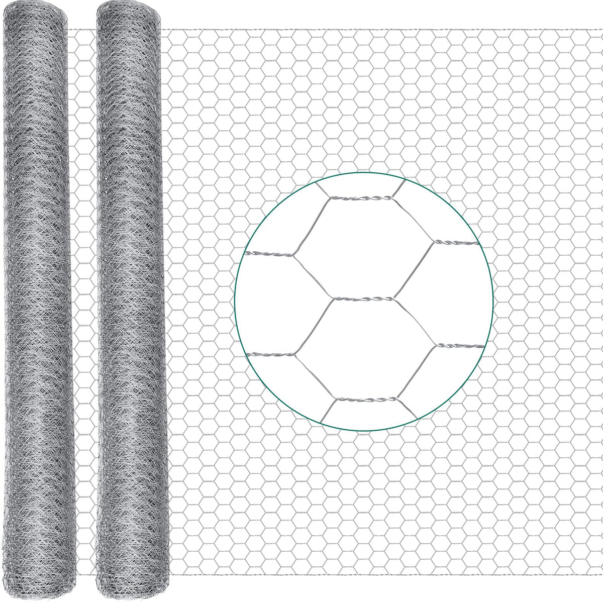 GlikCeil 72in x 200ft chicken wire roll for durable garden fencing and poultry enclosure.