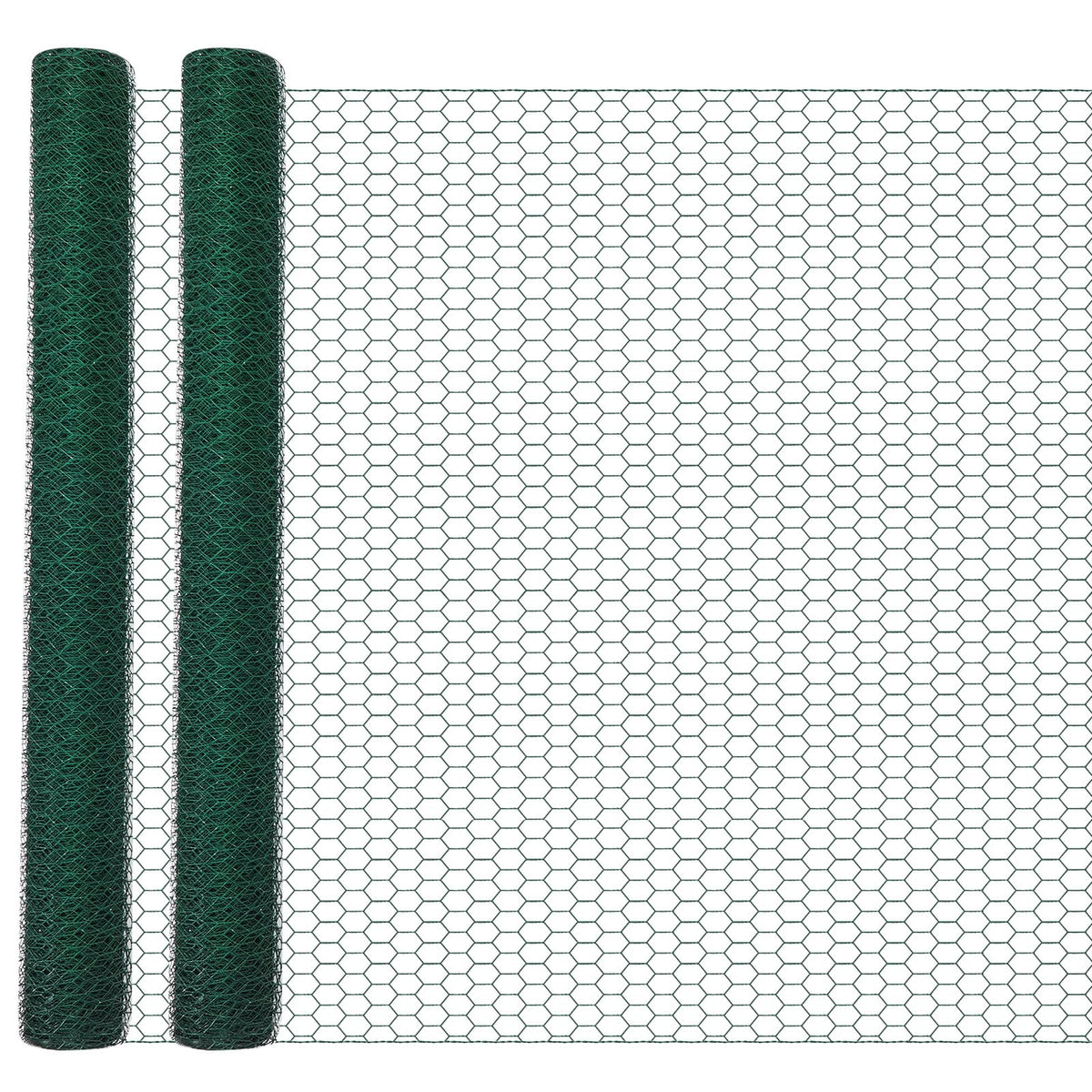 GlikCeil chicken wire mesh 48in x 200ft green for durable garden fencing.